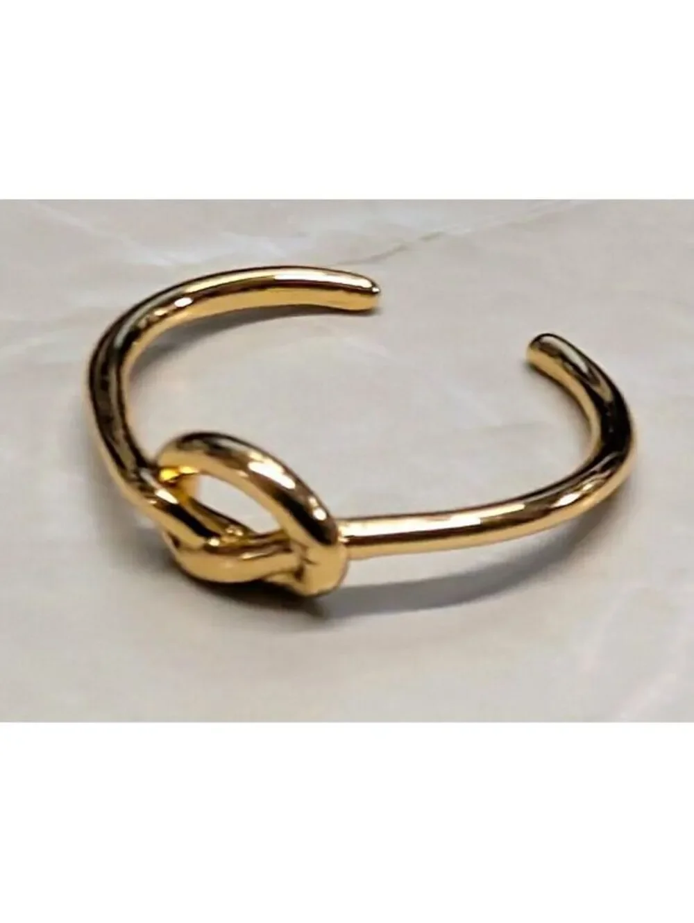 New 14K Gold Filled GF Knot Cuff Ring Size 4 Open Band Finger Toe Midi Kiddie